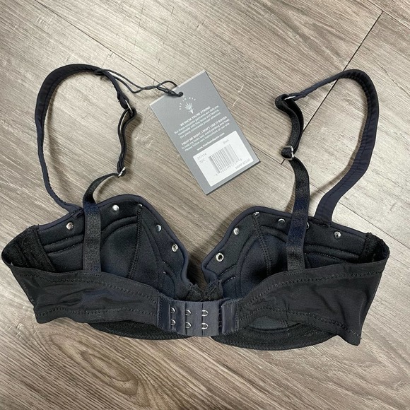 Thistle and Spire Carina Black Lingerie Bra Women's 32C Studded Balconette NWT - Picture 5 of 10